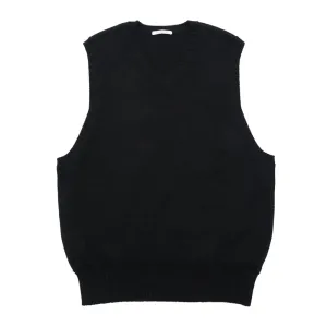 Sweater Vest - Black Cotton