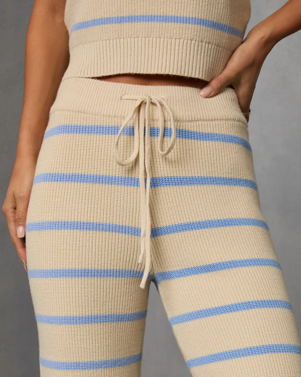 Warm Cravings Striped Knit Pants