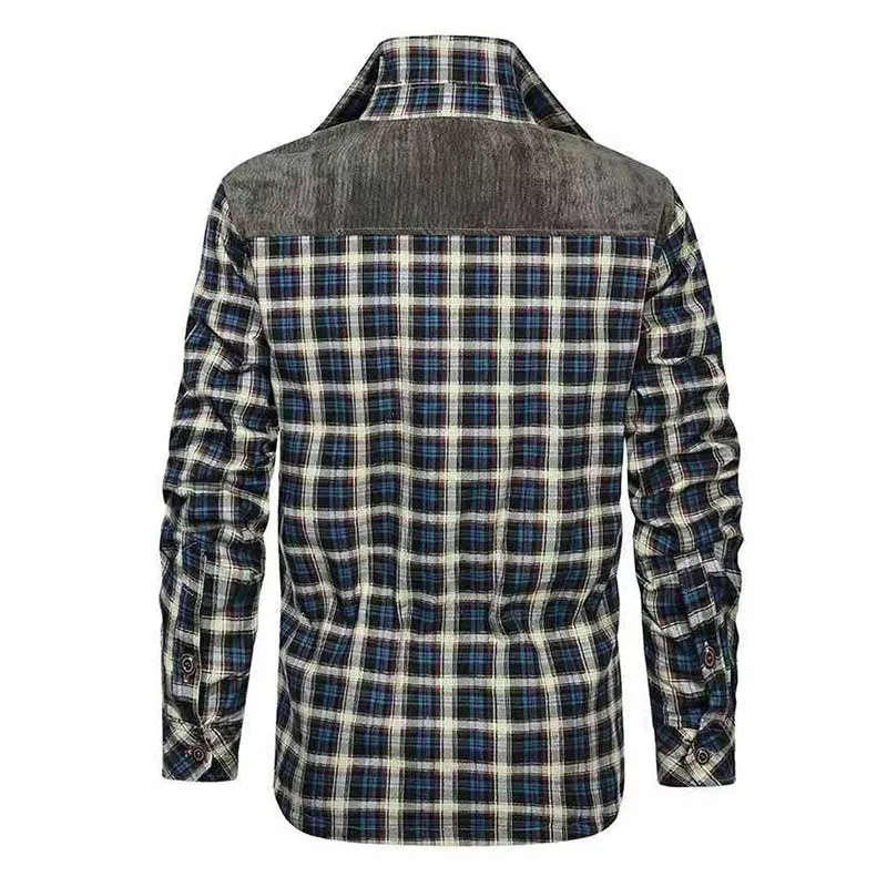 West Louis™ Designer Winter Fleece Lumberjack Plaid Shirt