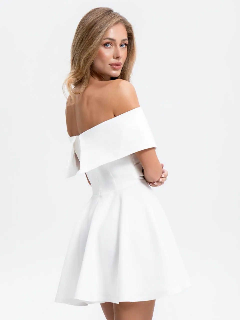 White mini dress “Aurora”