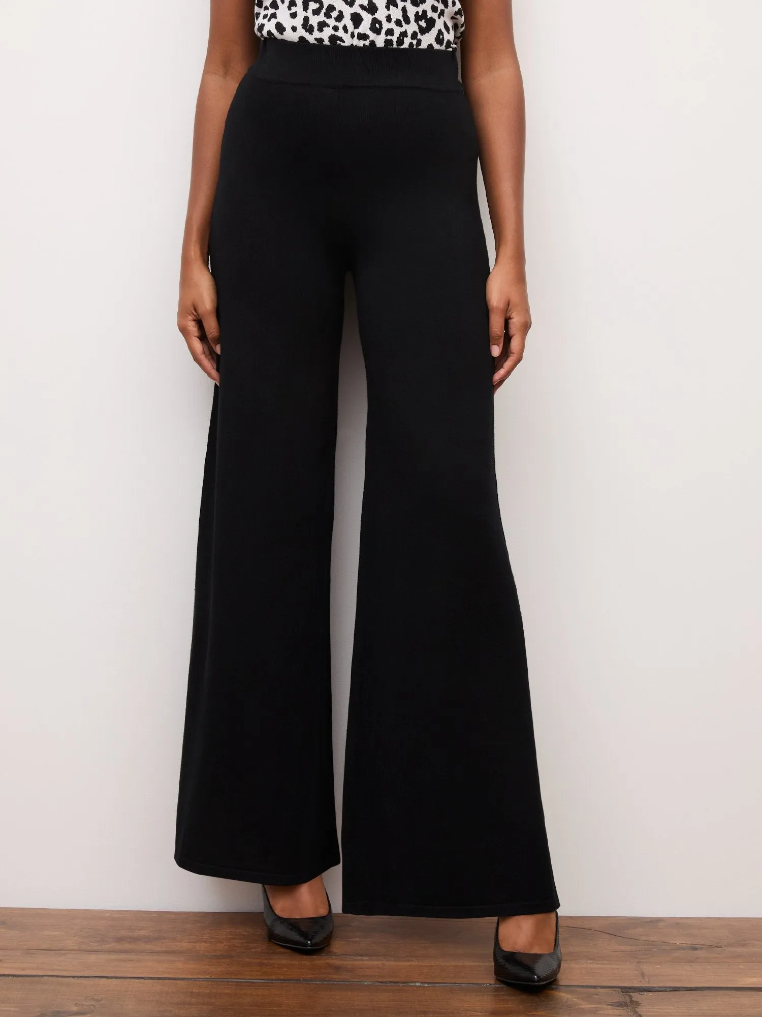 Wide-Leg Sweater Pant