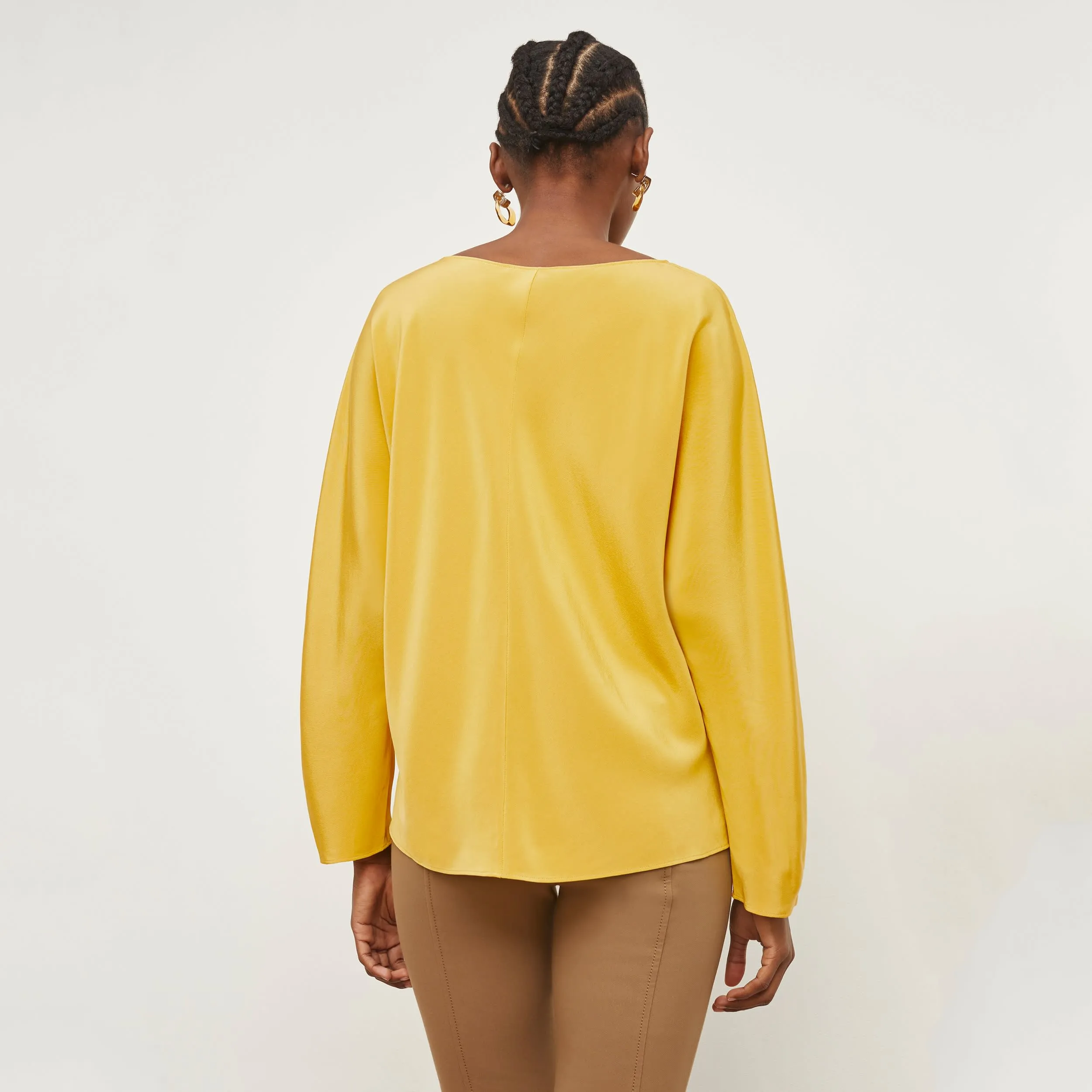 Wren Top - Washable Silk :: Dijon